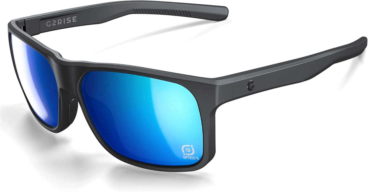 G2RISE Polarized Sunglasses Men Women - Trendy Shades with Strap & Case for Fishing Driving Golf Sports