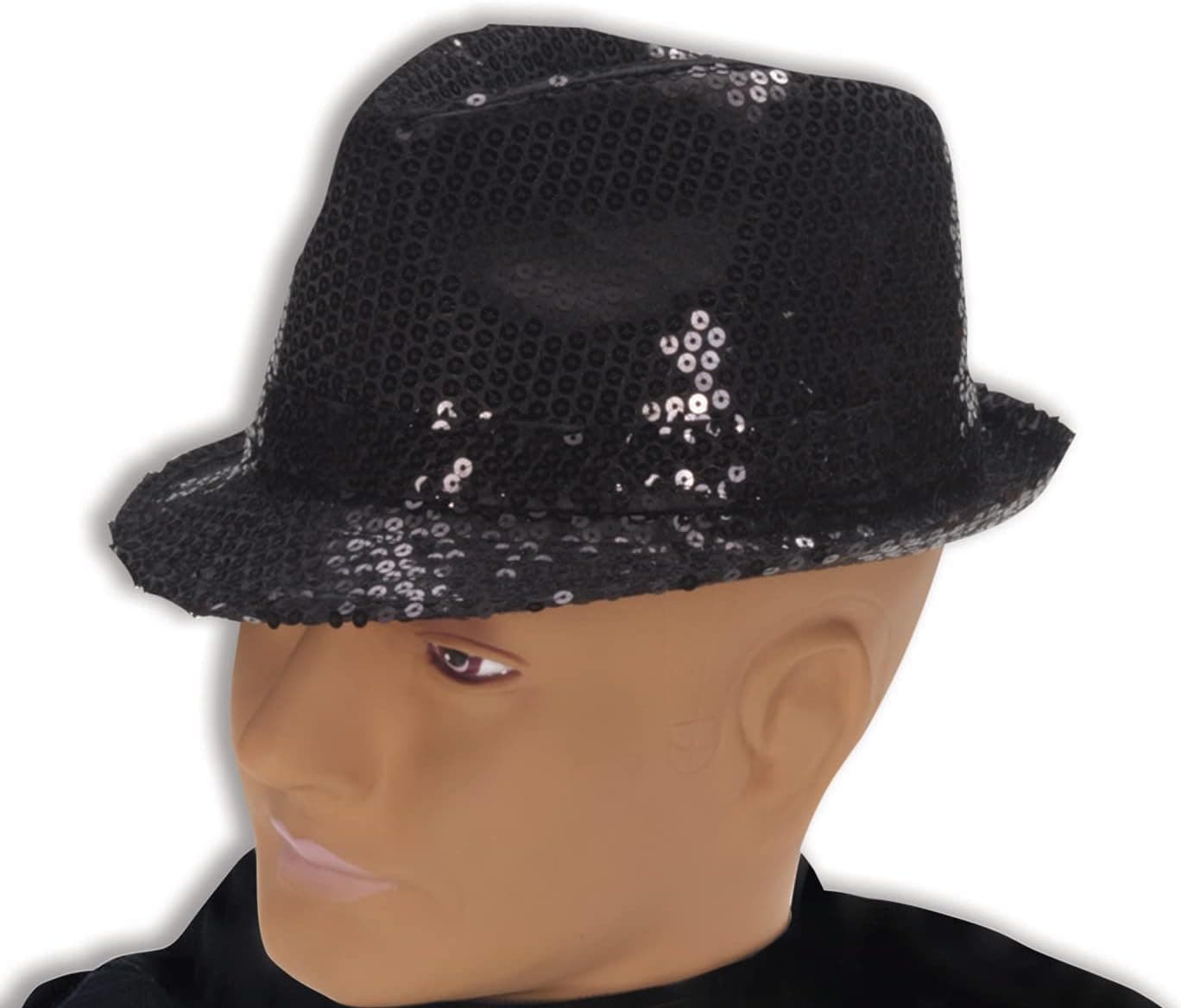 Forum Novelties Costume Sequin Fedora Hat, Black, One Size, Multi