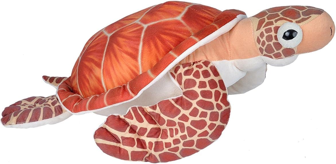 Wild Republic Loggerhead Sea Turtle Plush, Stuffed Animal, Plush Toy, Gifts for Kids, Living Ocean, 23"