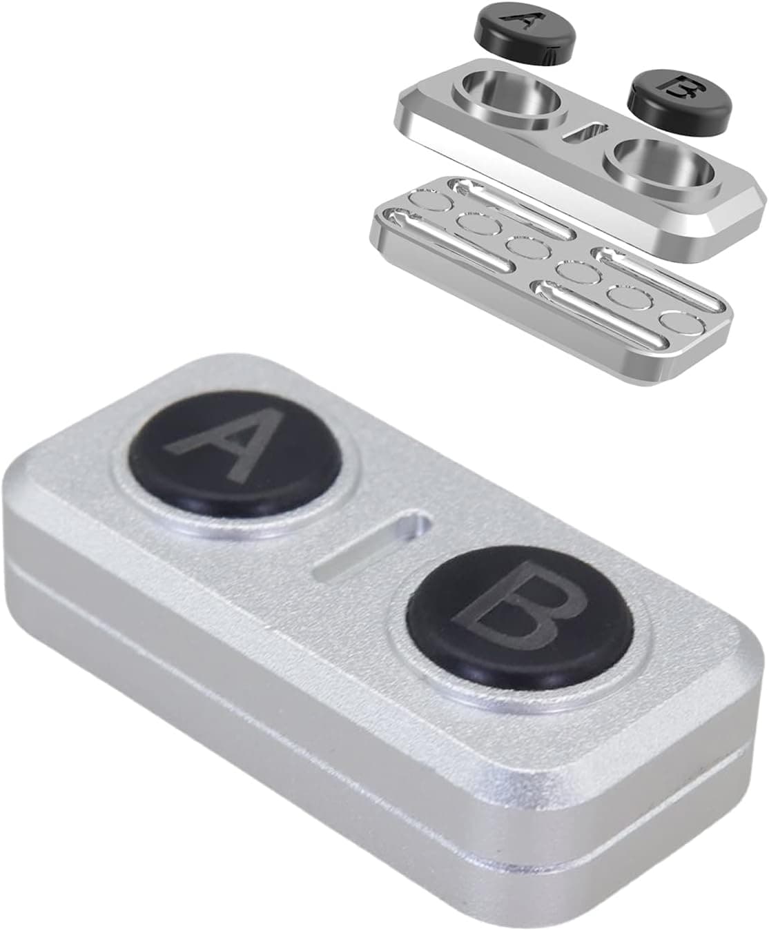 Fidget Slider EDC Fidget Push Slider Haptic Fidget Clicker Metal Fidget Toys for Adults Gift