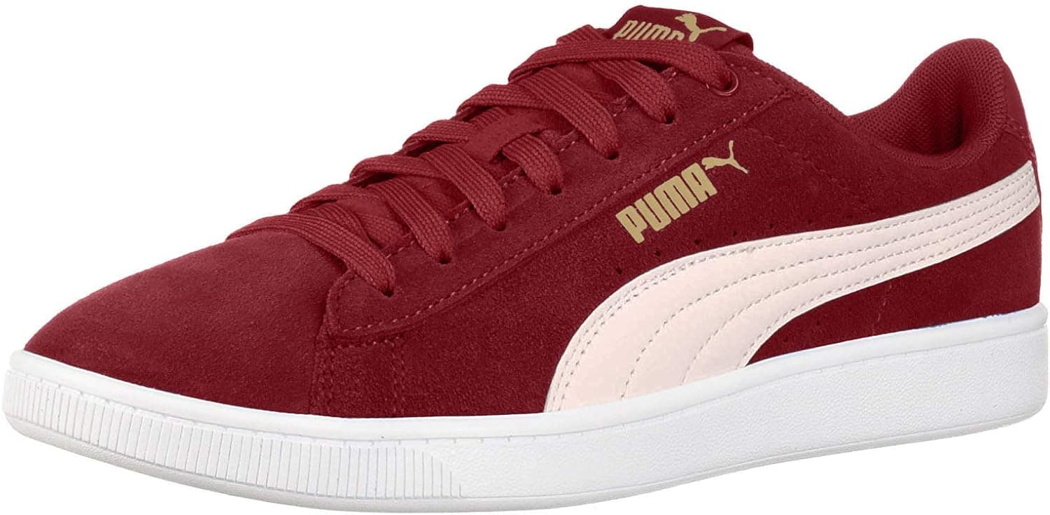 PUMA womens Vikky Sneaker, Fired Brick-pastel Parchment-puma Team Gold-puma White, 10.5 US