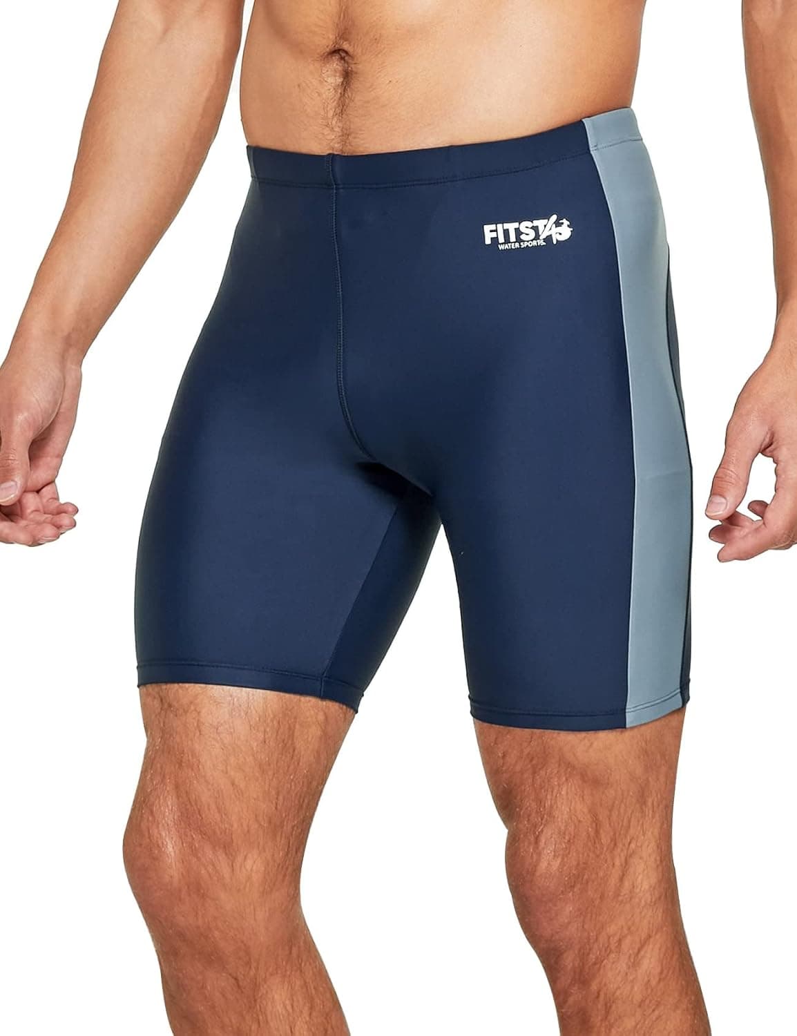 FitsT4 Men's Swimsuit Jammers Athletic Racing Training Swim Jammer Durable Team Swimwear