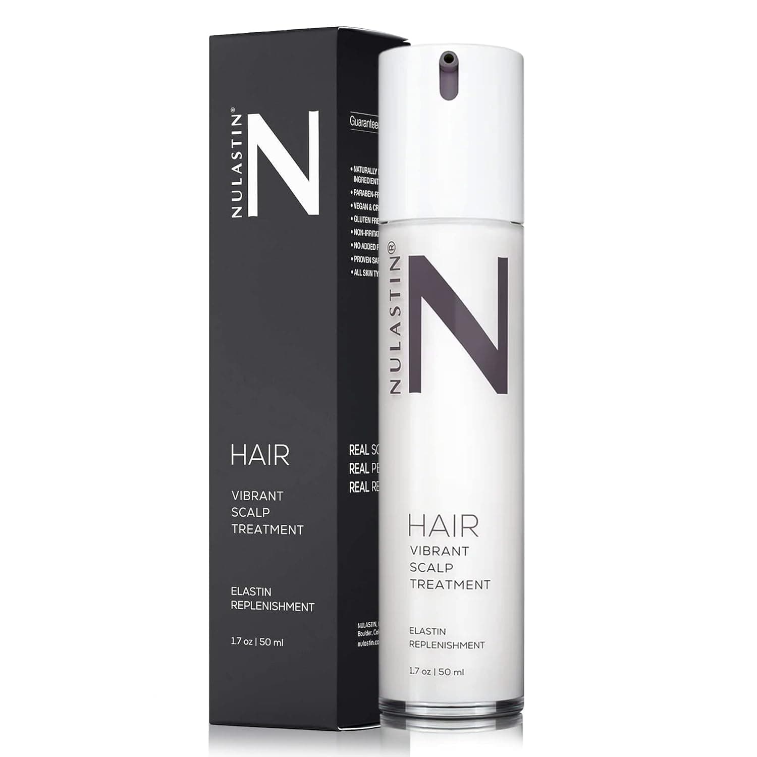 NULASTIN Men's Hair, Scalp & Beard Treatment – Promotes Fuller, Thicker Looking Hair | Follicle Strengthening Formula with Elastin Technology – Serum for Head, Beards, Mustaches & Goatees