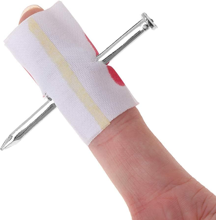 cici store Nail Through Finger Funny Prank Gag Joke Halloween Office Fake Blood Novelty New