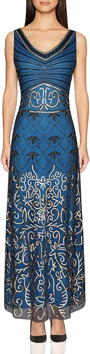 1920s Long Maxi Prom Gowns Sequin Mermaid Bridesmaid Formal Evening Dress
