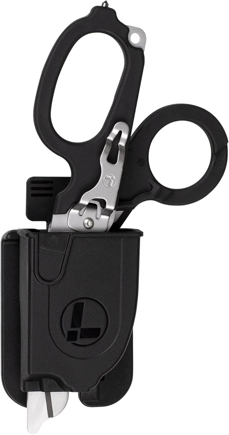 LEATHERMAN, Raptor Rescue Emergency Shears with Strap Cutter and Glass Breaker, Made in the USA, Black with MOLLE Compatible Holster