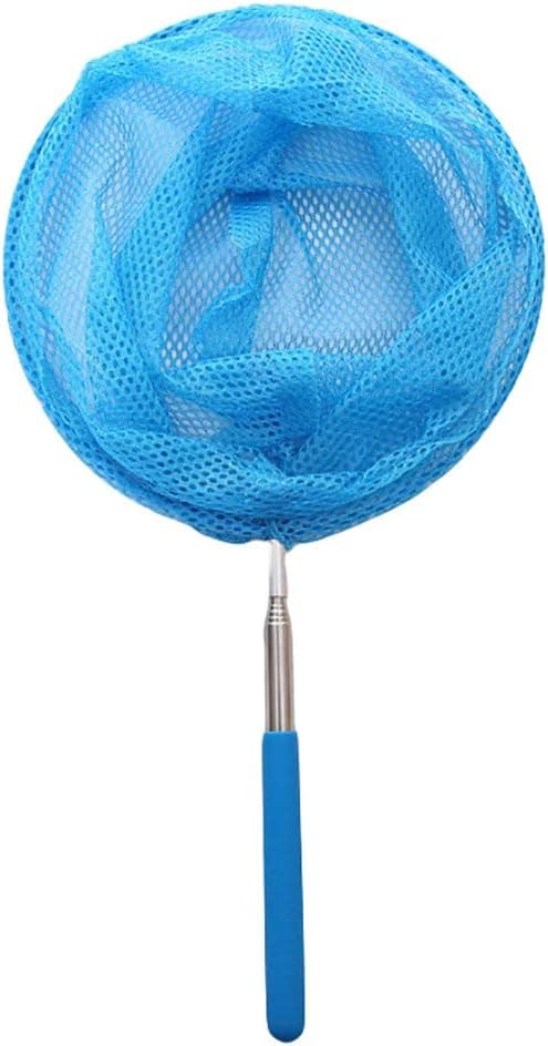 loinhgeo Telescopic Catching Bugs Butterfly Mesh Net with Anti Slip Grip Fishing Toy Light Blue