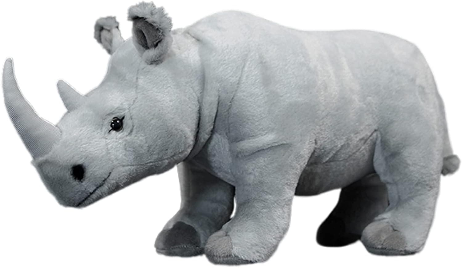 FRANKIEZHOU Rhino Stuffed Animal-Light Gray 15",Realistic Stuffed Rhino Plush Toy,Rhino Stuffed Animal,Soft and Durable, Toy for Boy,Girl Toys,Gifts for Kids, Baby Gift,Home Decor,Hugging Toy