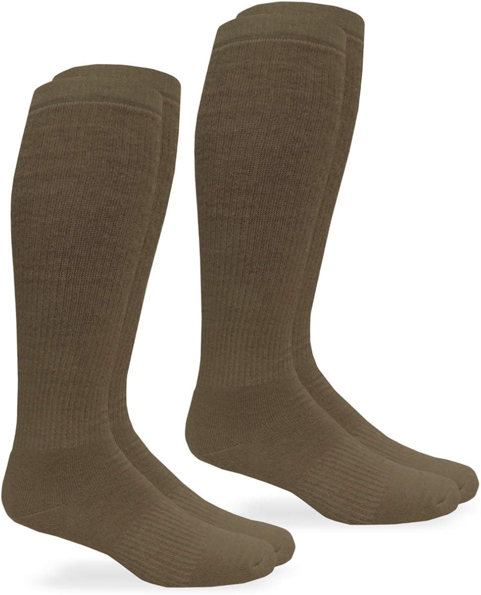 Jefferies Socks Mens Women's Unisex Military Ultra-dri Tactical Over the Calf Boot Socks 2 Pack