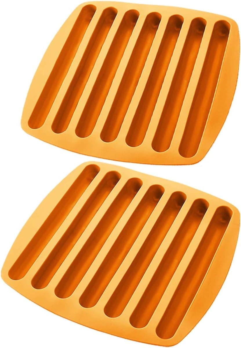 Kitch N’ Wares Silicone Ice Cube Sticks Tray - Stick Size Ice Cube Tray - Shaped for Fitting in Water Bottles - Colorful, Flexible and Non-Stick (2 Pack)