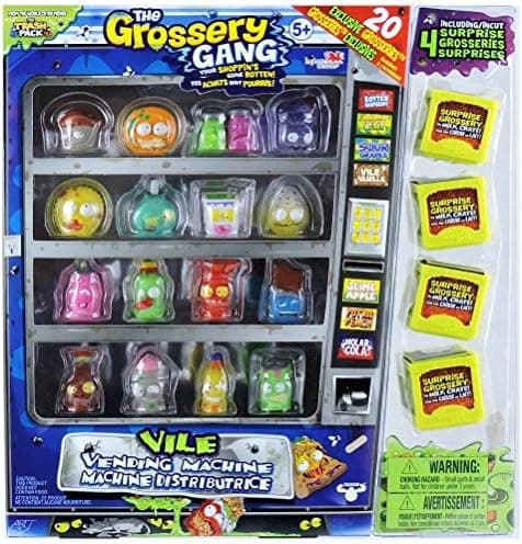 Grossery Gang The Season 1 Vile Vending Machine Package with 20 Exclusive Grosseries by Moose Toys