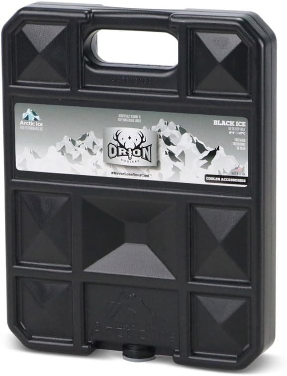 Orion Black Ice – Large Long Lasting Freezer Ice Pack – Hard Shell Dry Ice Alternative Cooler Accessory (Black Ice (-15°C), Large)