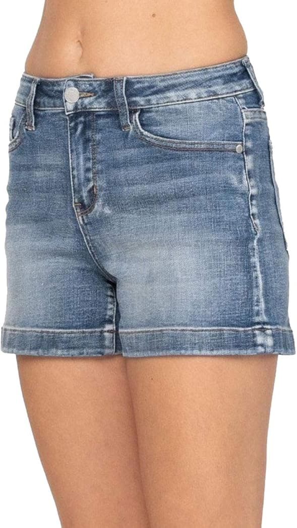 Judy Blue Denim Shorts Perfect-Everything! Great Length, Non Distressed Medium Wash, Super Soft Shorts