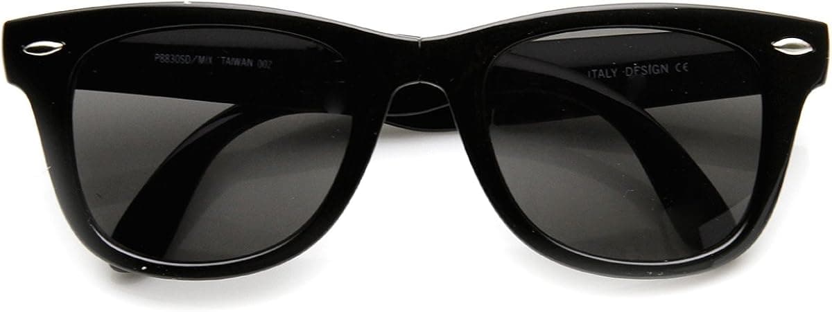 zeroUV Neon Bright Colorful Compact Folding Pocket Horn Rimmed Sunglasses 54mm