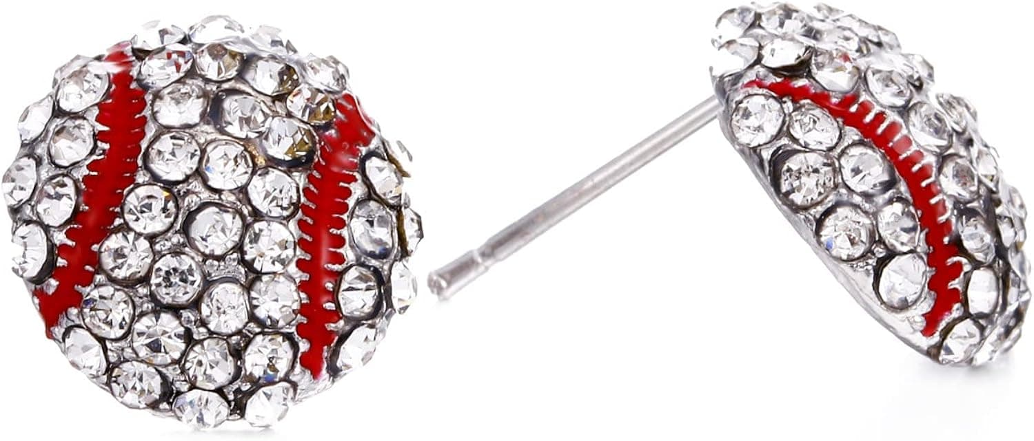 Winssigma Football Earrings, Basketball Earrings Soccer Volleyball Baseball Earrings for Women Sports Jewelry