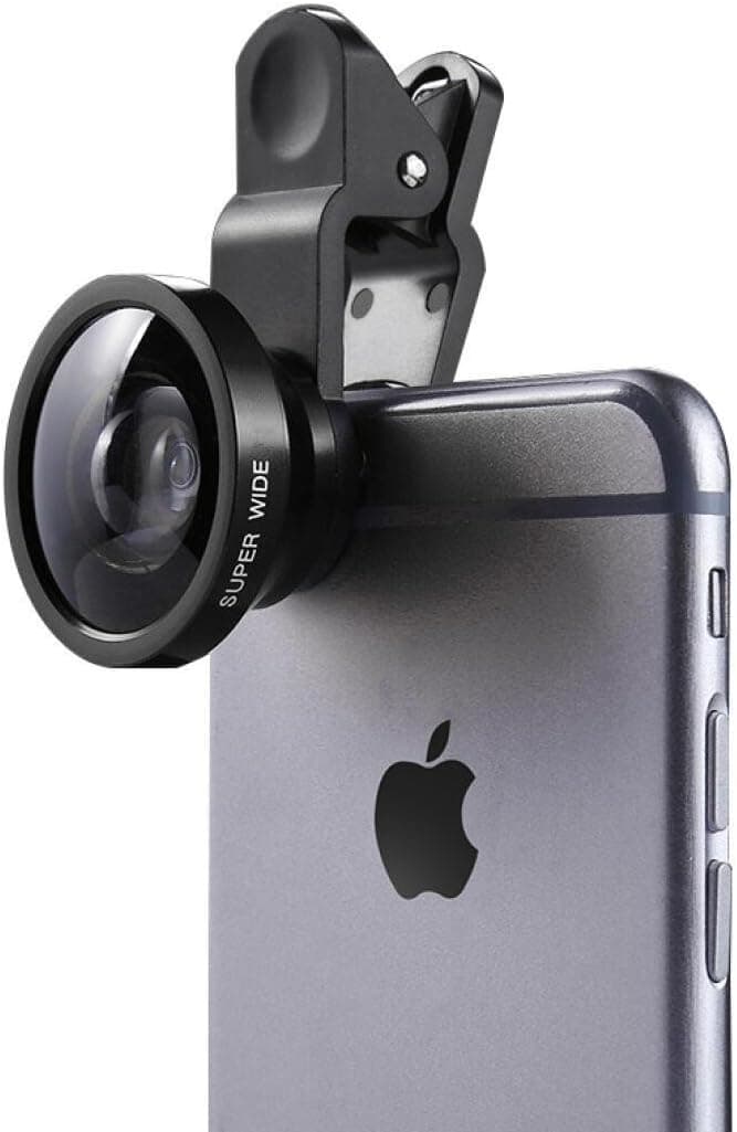 LEDNICEKER Professional 3 in 1 Clip-on Cell Phone Camera Lens Kit - 180 Degree Fisheye Lens + Macro Lens + 0.67X Super Wide Angle Lens for ipad, iPhone 7/6s/6/Plus/5s/4/4s，Samsung & Other Smart Phones
