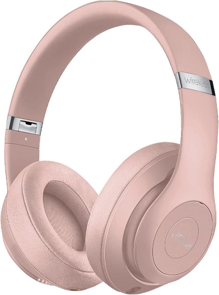 iTouch Wireless Over-Ear Unisex Blush Headphones