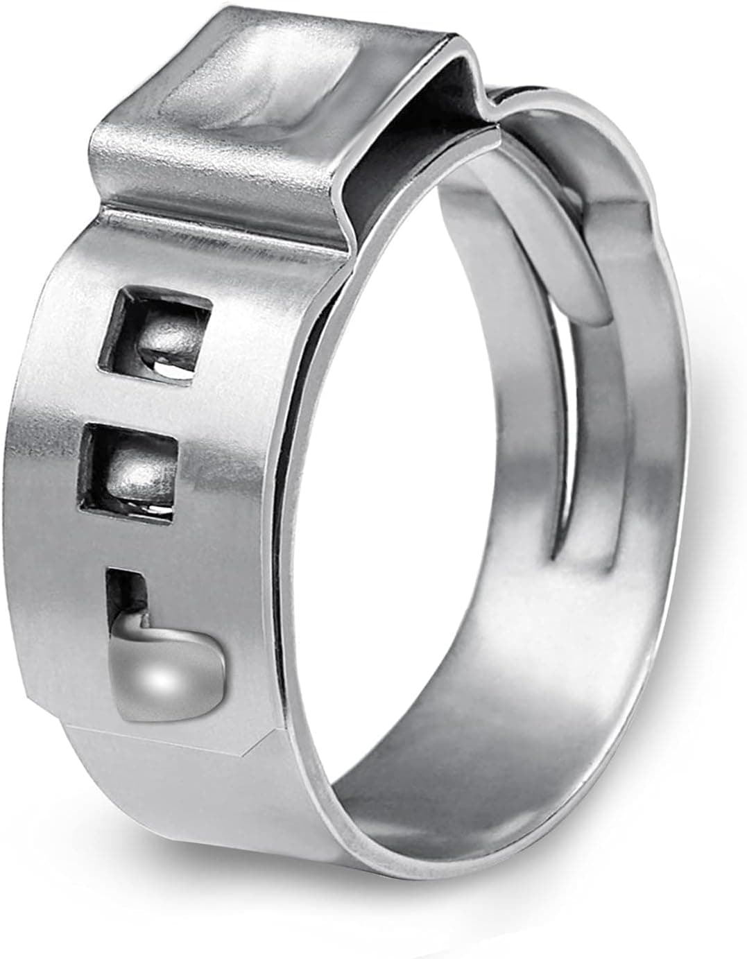 CVS 50 PCS 3/4 Inch PEX Cinch Clamp Rings, Stainless Steel Pex Fittings Crimp Rings Pinch Clamps for PEX Tubing Pipe Fitting Connections (3/4 Inch)