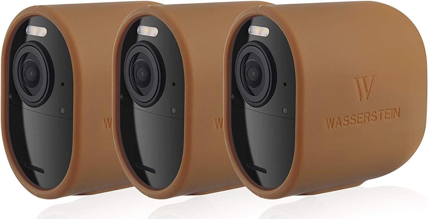 Protective Silicone Skins Compatible with Arlo Ultra/Ultra 2 & Arlo Pro 3/Pro 4 - Accessorize and Protect Your Arlo Camera (Brown, 3 Pack) (NOT Compatible with Arlo Essential Spotlight)