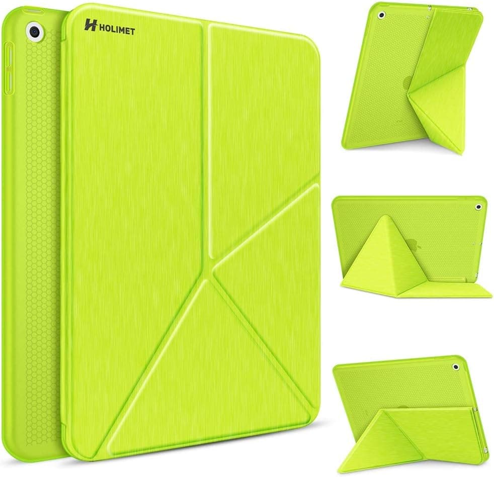 iPad 10.2 Case 2020 8th Generation case with Lightweight,iPad 7th Generation Case 2019 Slim Protective Shell Soft Translucent Back Cover Smart Multiple Viewing Angle,Fluorescent Green