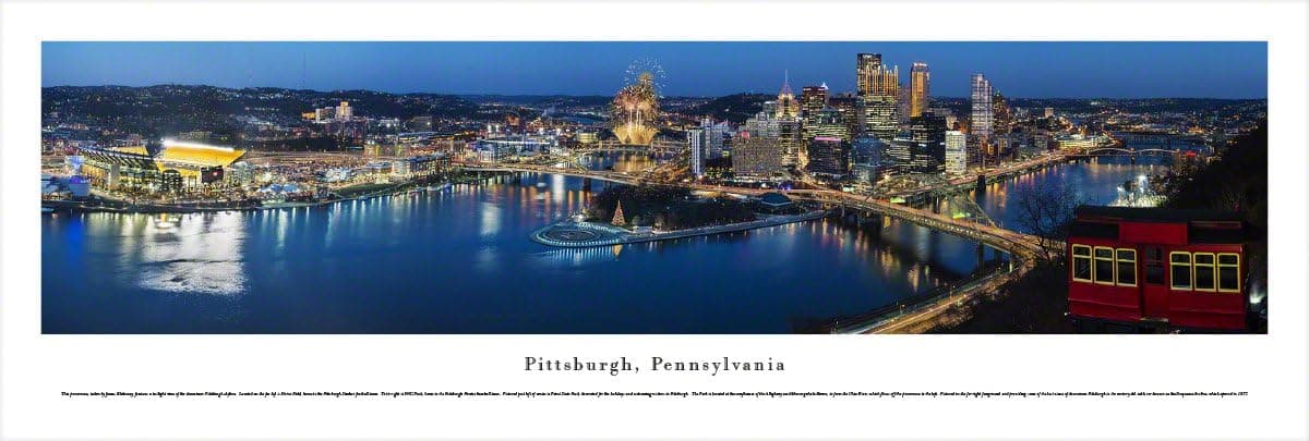 Blakeway Worldwide Panoramas Unframed Pittsburgh, Pennsylvania at Twilight-Blakeway Panoramas Skyline Posters