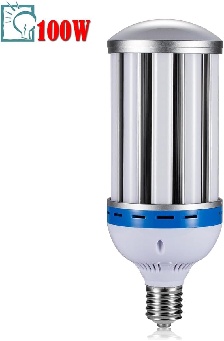 Gianor 100W E40/E39 LED Corn Bulb Replace 350W CFL/300W Metal Halide Bulb,6000K White Daylight LED Street Light for Parking Lot/Warehouse/Garage/Canopy/Street and Area Lighting Fixture(Milky Cover)