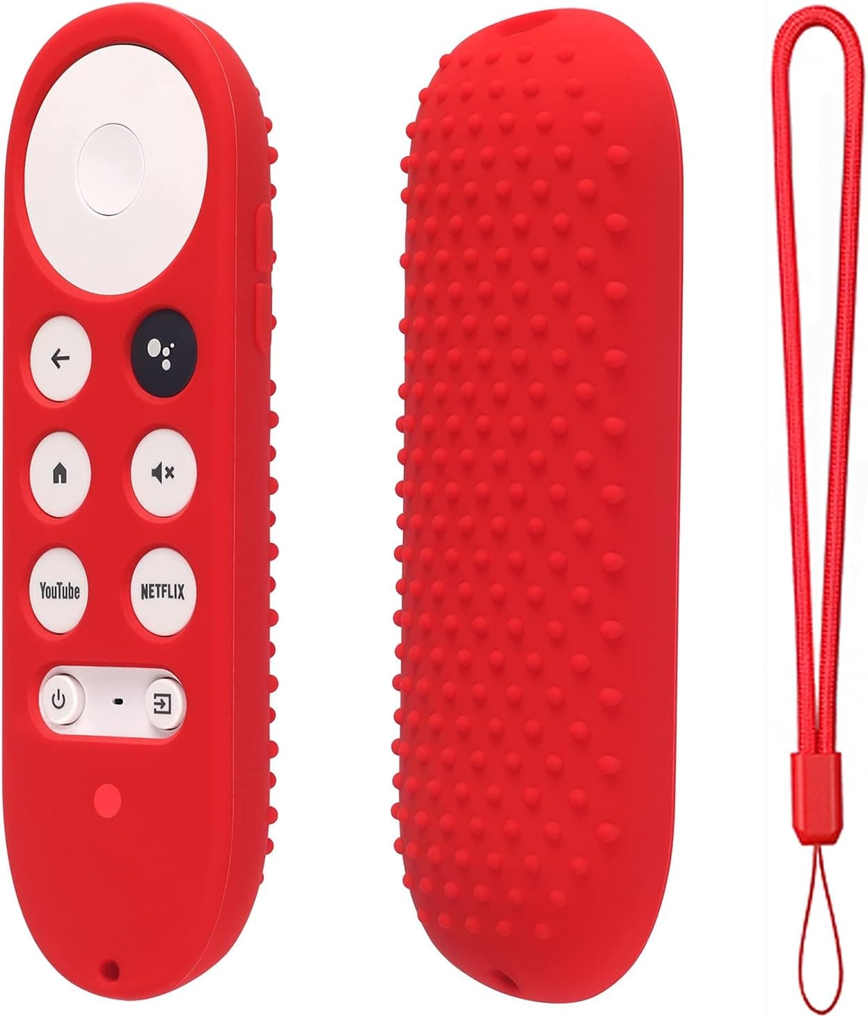 Silicone Case for Chromecast with Google TV 2020 Voice Remote Protective Cover for 2020 Chromecast Voice Remote (Red)