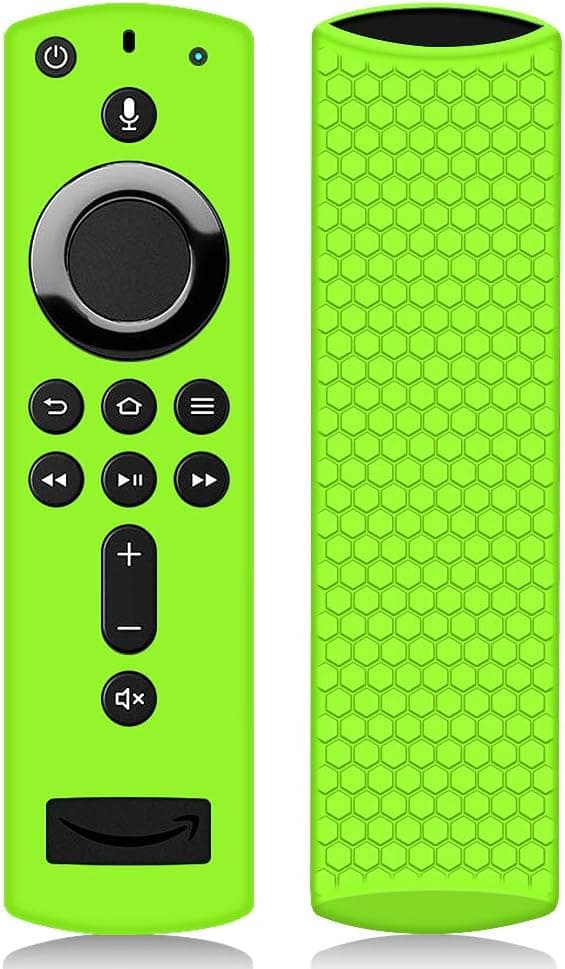 Remote Case/Cover for Fire TV Stick 4K, Protective Silicone Holder Lightweight [Anti Slip] ShockProof for Fire TV Cube/Fire TV(3rd Gen)Compatible with All-New 2nd Gen Alexa Voice Remote Control-Green