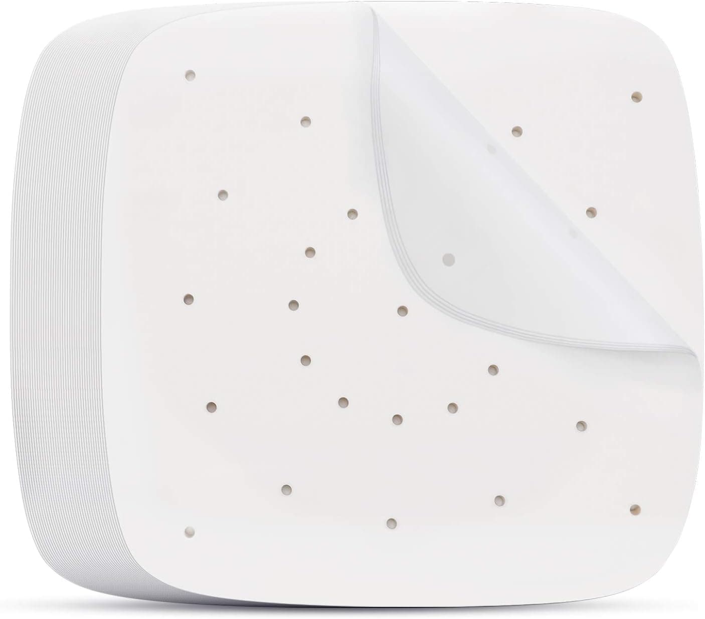 Beasea Air Fryer Square Liners 8 Inch, 200pcs Parchment Paper White, Air Fryer Filter Paper Bamboo Steamer Papers Perforated Parchment Paper Foil for Air Fryer and Steaming Basket