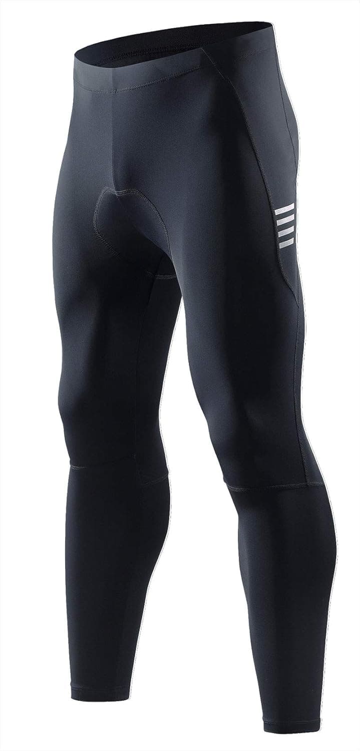 Santic Men's Cycling Pants 4D Padded Bicycle Tights Leggings for Outdoor and Multi Sports Black US XL/CN XXXL