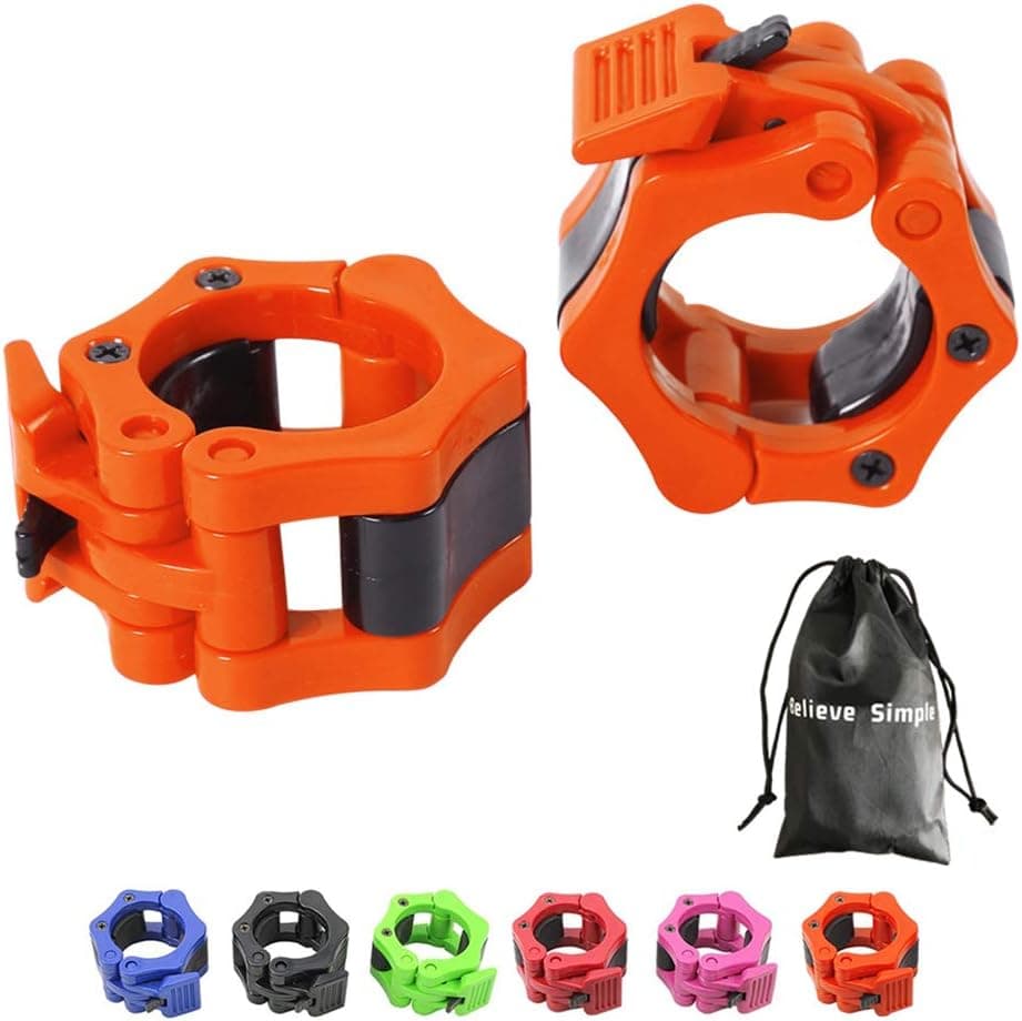 Believe Simple Quick Release Pair of Locking 2" Olympic Size Barbell Clamp Collar Great for Pro Training