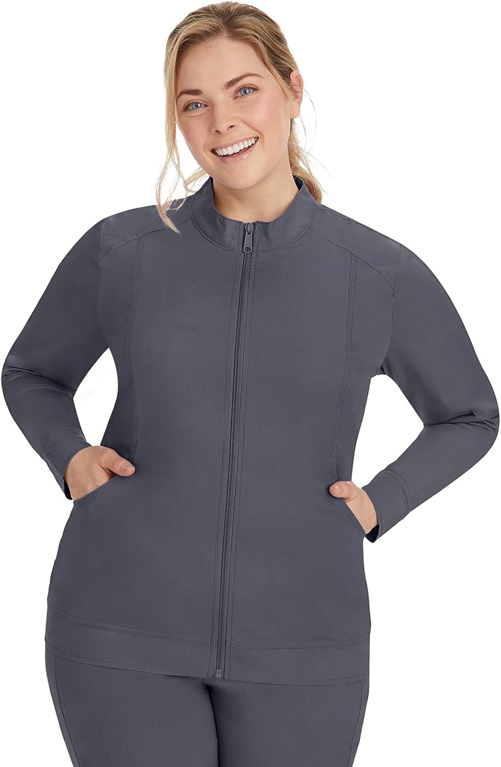 Healing Hands Scrub Jacket for Women 2 Pocket Purple Label Scrubs 5038 Dakota Zip up Womens Jacket