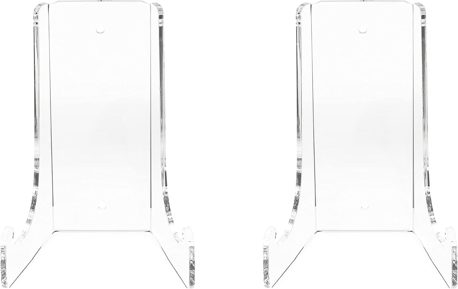 Clear Choice Set of 2 H 8.5 X W 6 X D 4.5 Double-Bend Acrylic Easel Stand |Table top or Wall Mount, Display, Flat Plates, Photos, Place Cards| Clear (H 8.5 X W 6 X D 4.5)