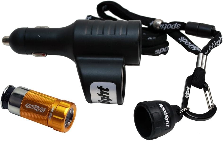 Spotlight Commuter Kit Rechargeable LED Vehicle Light with Lanyard and Super Socket