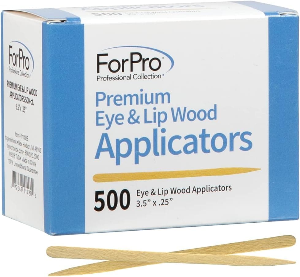 ForPro Premium Eye & Lip Wood Applicators, Non-Sterile, for Hair Removal Wax Application and DIY Projects, 3.5” L x .25” W, 500-Count