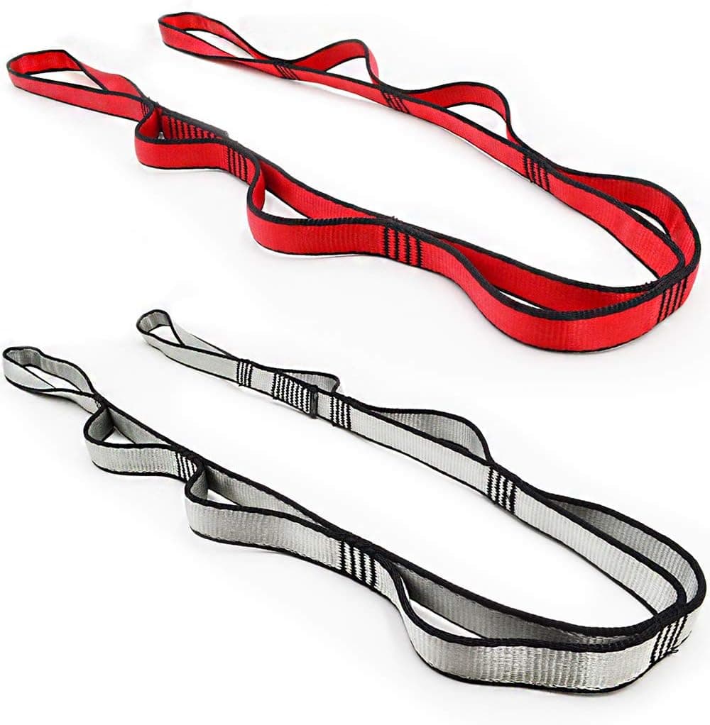 2Pcs Daisy Chain Multipurpose Anti-Gravity Yoga Belt, Climbing Rope, Hammock Rope - 23KN Double-Layer Adjustable Nylon Strap Rope Strong Daisy Chain