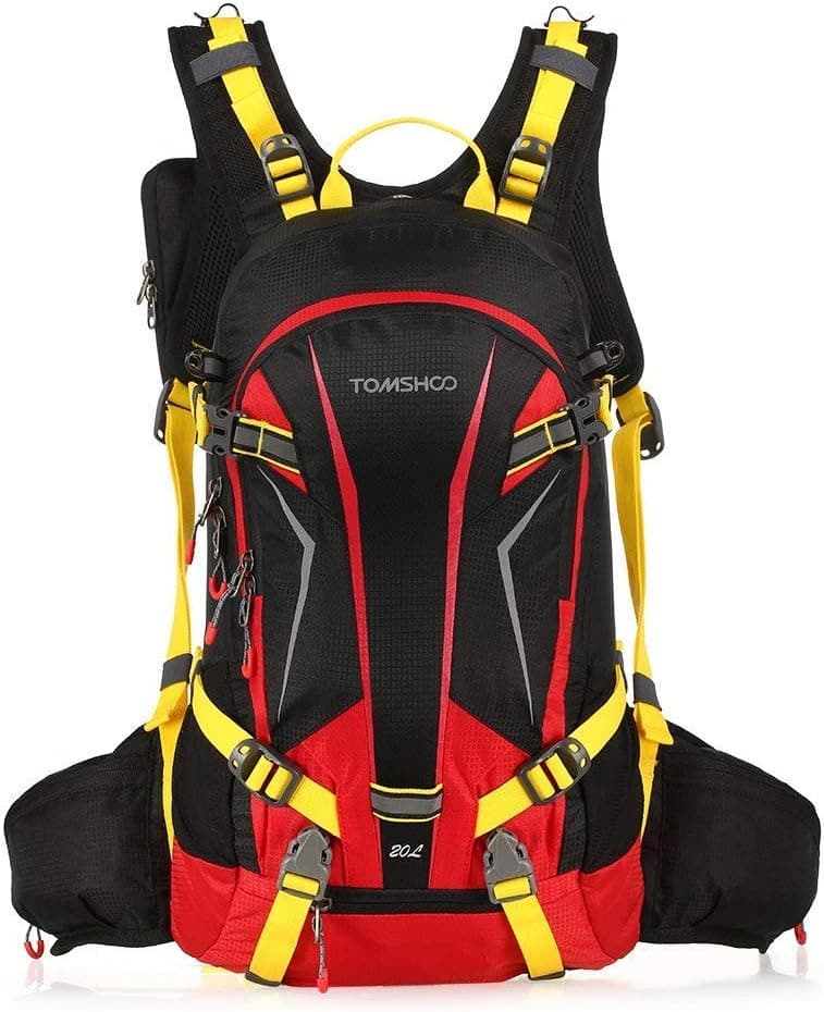 TOMSHOO Cycling Backpack, 20L Lightweight Daypack-Waterproof backpack, Hiking Travel Backpack with Rain Cover Helmet Cover