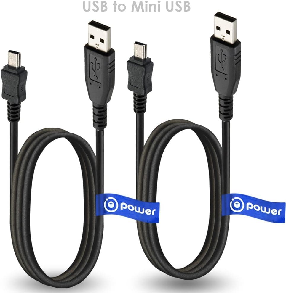T POWER 2 x pcs USB Cable for Eclipse,Ectaco eReader jetBook Burgundy,Ematic eGlide 4G Tablet,Fujitsu Poacket Loox Replacement Spare Power Cord Charging Sync Data Cable