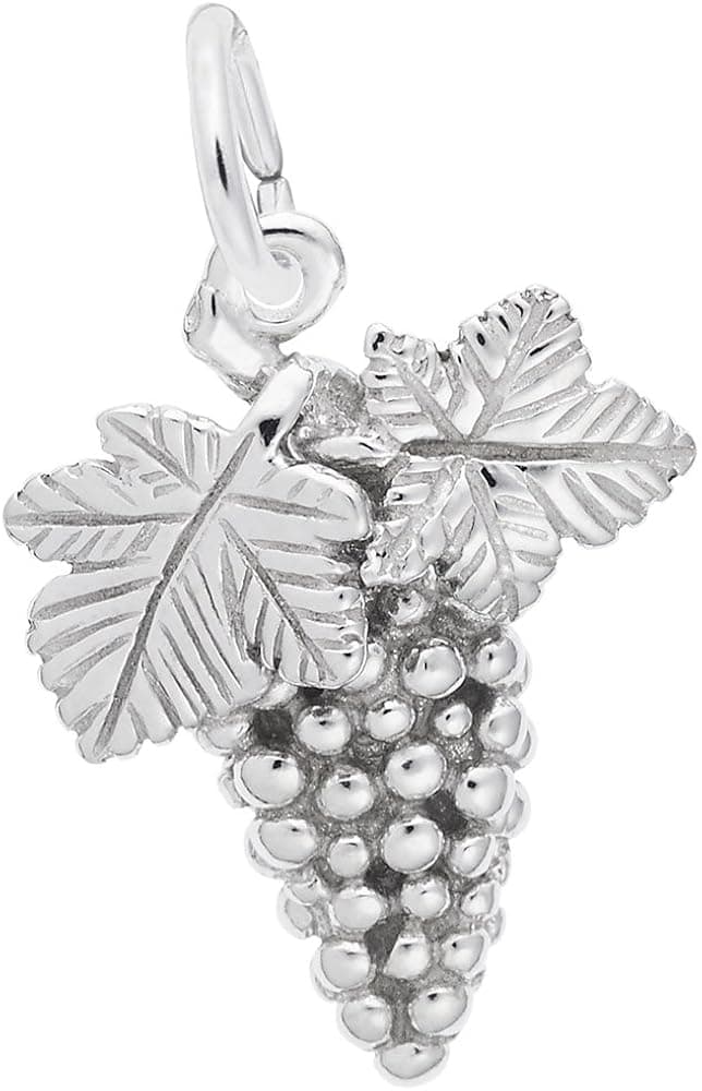 Rembrandt Charms Sterling Silver Grapes Charm (14.5 x 18.5 mm)