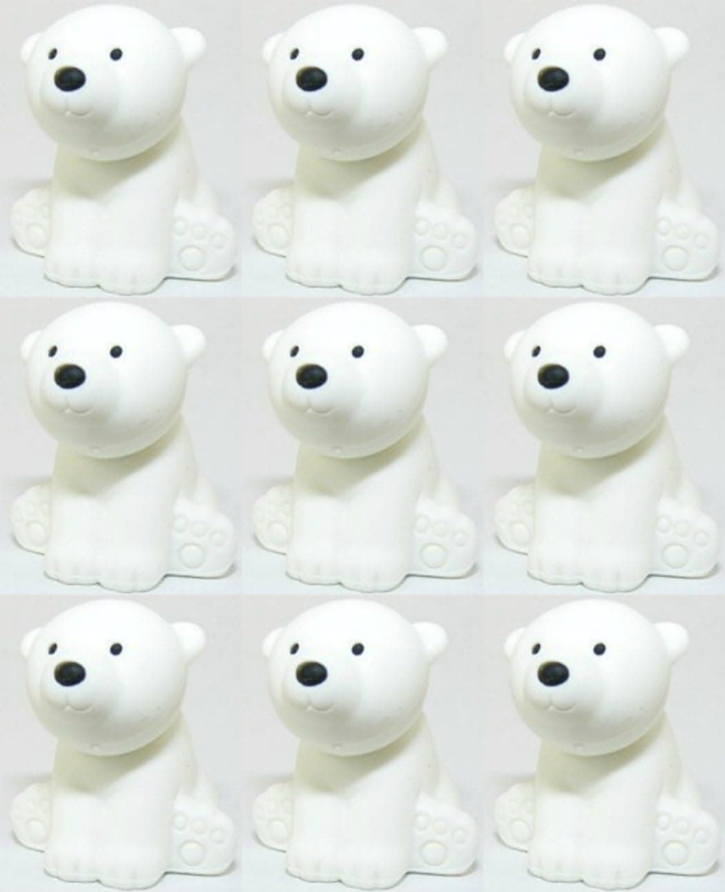 2013 New Iwako White Polar Bear Eraser 5 Pcs - Japanese Eraser Imported