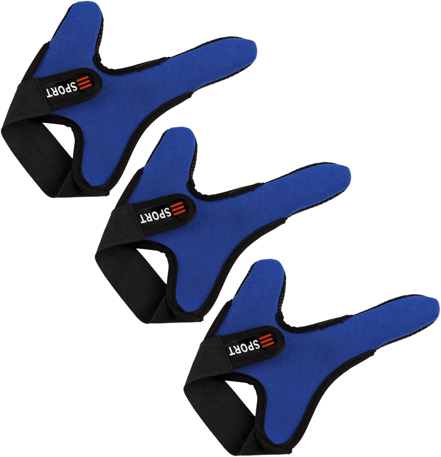 Klfoho Double-Finger Gloves, 3 Pack Anti-Slip Fishing Glove, Professional Finger Gloves Protector Unisex Elastic Band Glove for Outdoor Fishing, Fit Right Hand