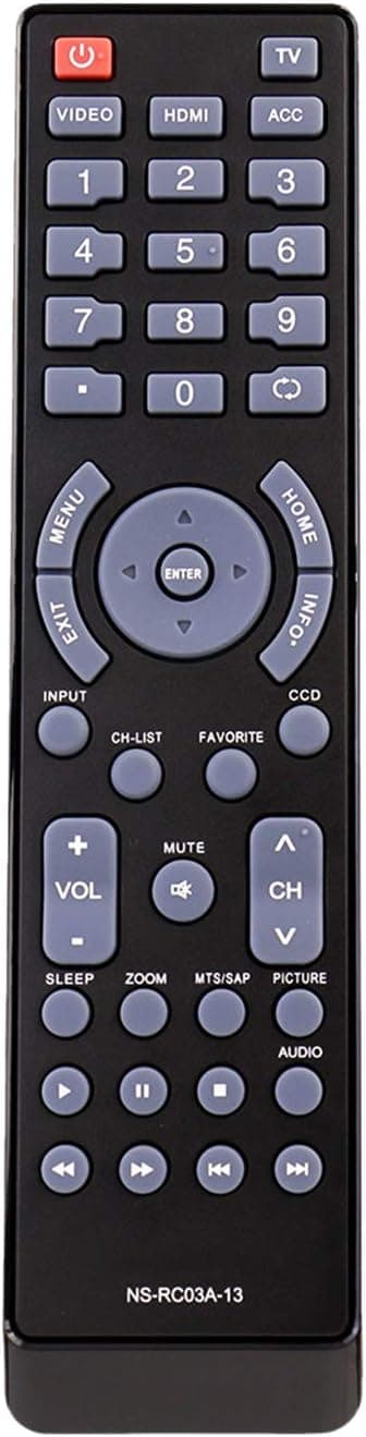 AIDITIYMI NS-RC03A-13 Sub NS-RC02A-12 Remote Control Replace for Insignia LED TV NS-19E310A13 NS-32L120A13 NS-39E480A13 NS-39L240A13 NS-40L240A13 NS-40L240A13A NS-42D240A13 NS-55E480A13 NS-55E480A13A