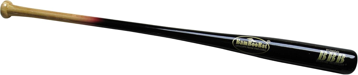 Pinnacle Sports Fungo BamBooBat (Natural Handle/Scarlet Barrel, 34-Inch)