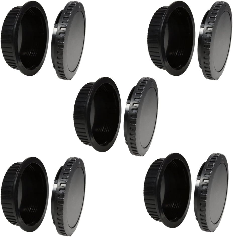 CamDesign 5 Set Camera Body Cap & Lens Cover Cap Canon RF-3 Compatible with Canon EOS 6D Mark II 5D Mark IV III II 5DS 5DR Mark II 77D 6D 7D 80D 70D 60D SL1 T7i T6s T6i T5i T4i T3i T2i T1i XSi XT XTi
