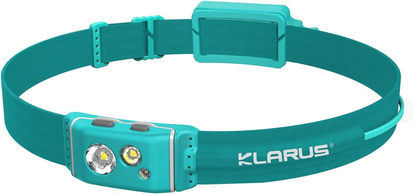 klarus HR1 Pro 400 Lumens Ultra-Slim Rechargeable Running Headlamp, LED Headlamp with Red Light, Compatible with AAA Batteries