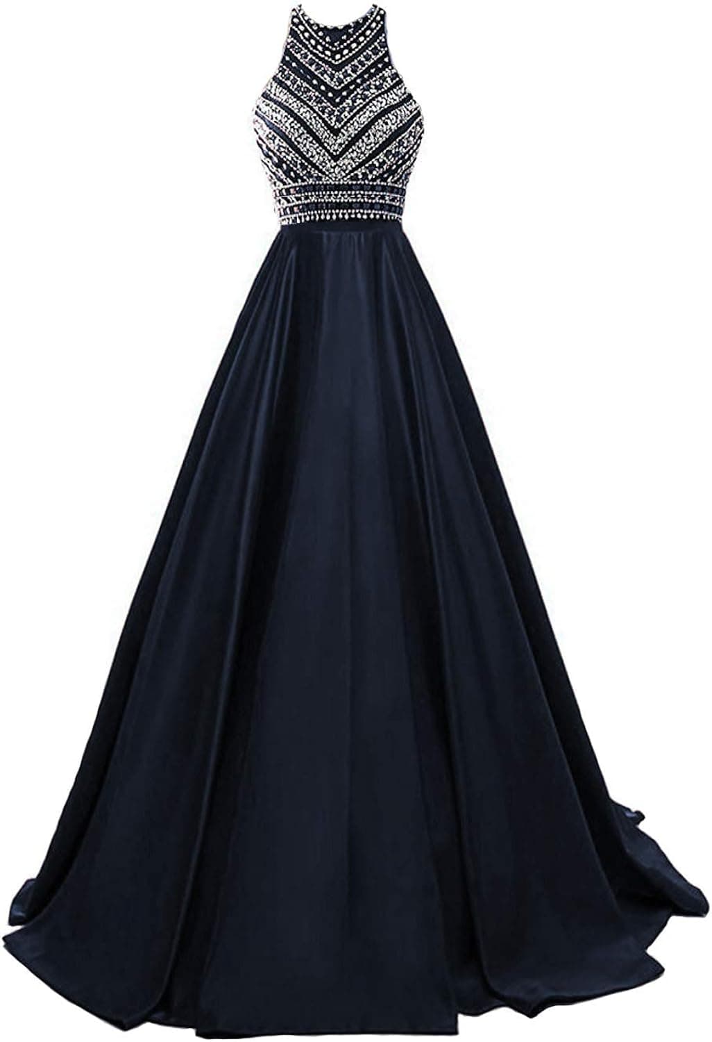 HEIMO Women's Sparkle Prom Dresses Beading Evening Party Gowns for Teens Sequins Formal Ball Gowns Long H187