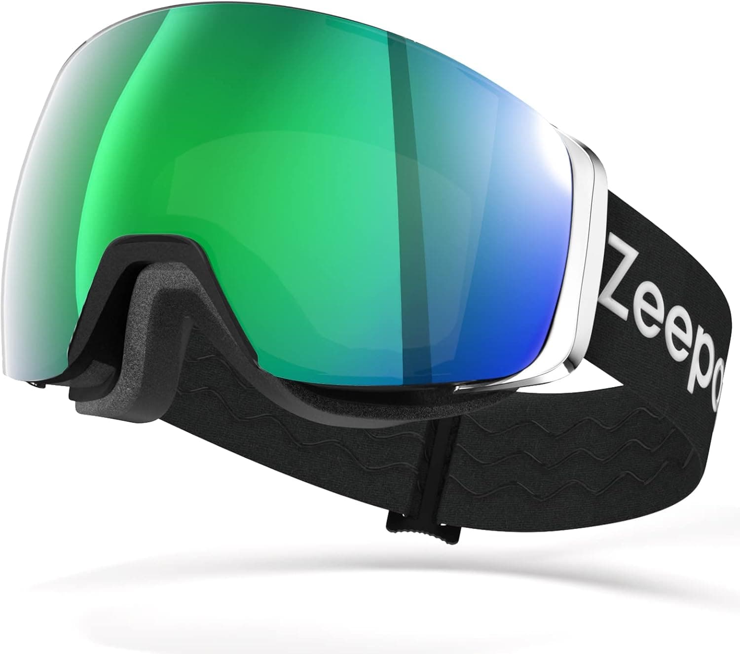 Ski Goggles - Zeepoch OTG Snowboard Goggles with UV Protection Anti Fog for Men Women Adult Teenagers - Detachable Lens