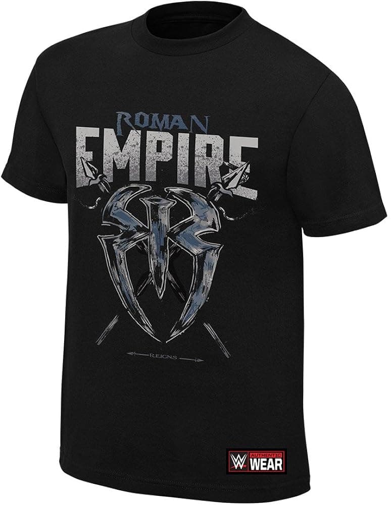 Roman Reigns Roman Empire Authentic T-Shirt, 2XL [Apparel] Black