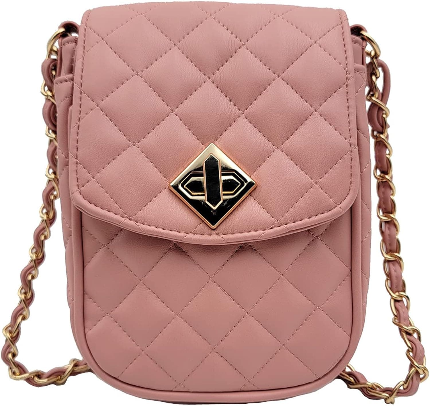 Bhumane Phone Crossbody Bags for Women Small Vegan Leather Mini Shoulder Wallet Card Quilted Purse