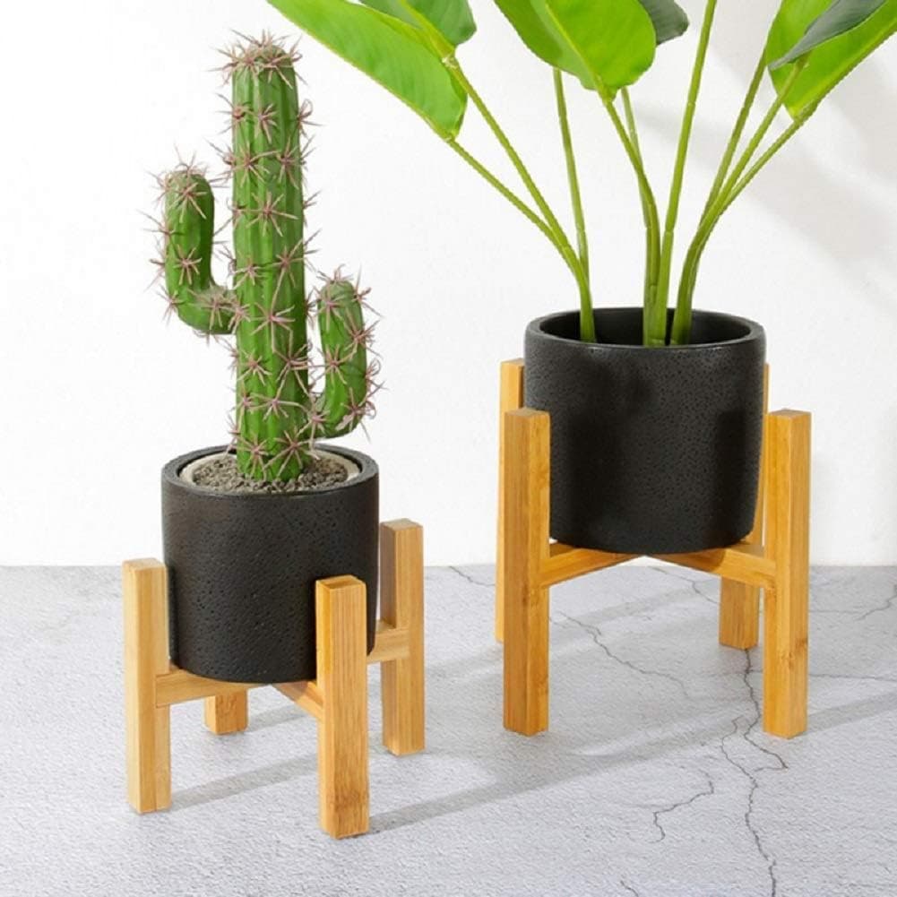 Snake Plant Holder Mid Century Modern Decor Planter Stand Wood Plant Stand Live Indoor Plant Stands Pot Stand Macetas para Plantas Spider Plants Live House Plants